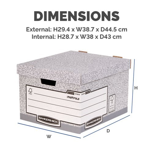 System large Box Grey (LP) (FSC) Pack of 10 380X287X430mm