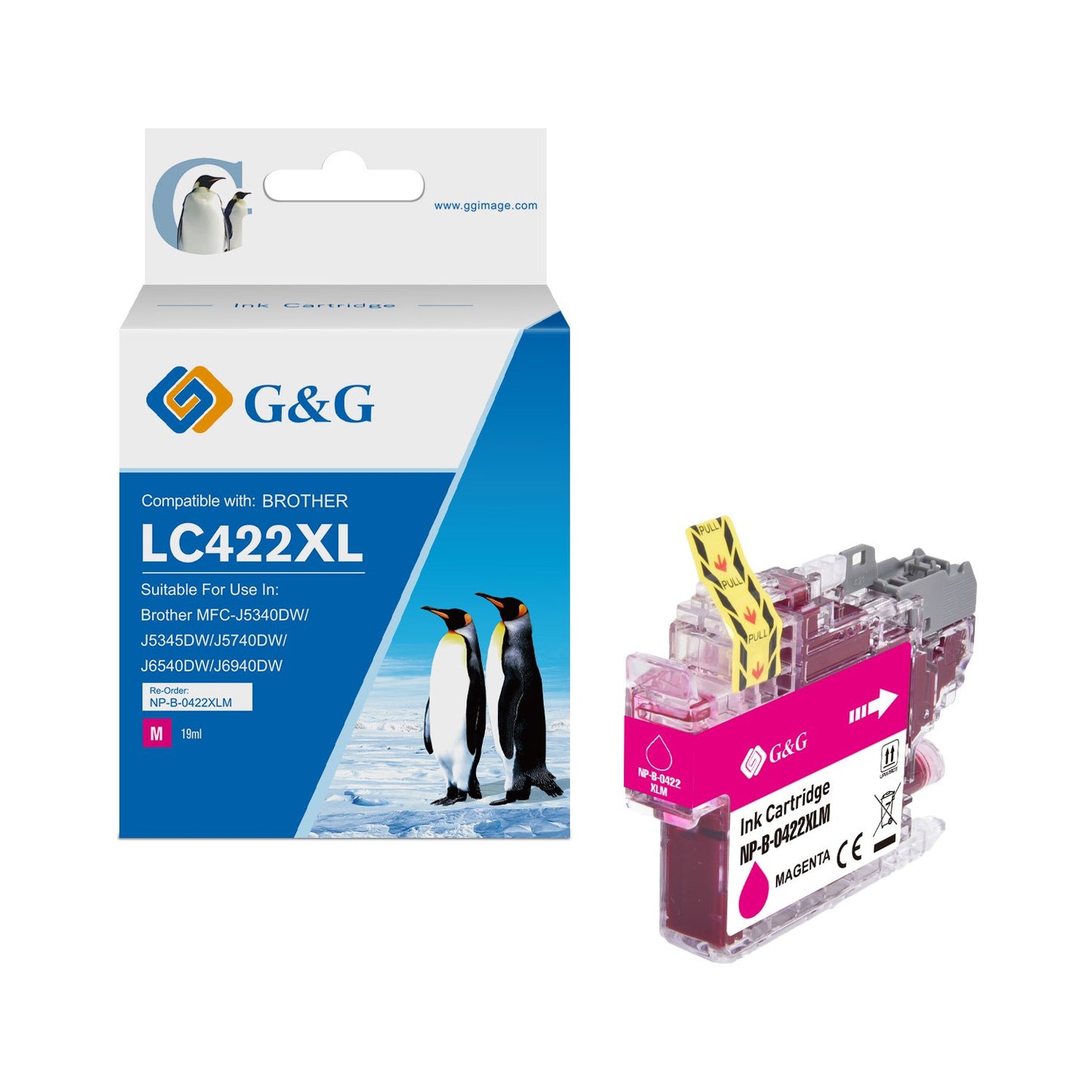 Compatible Brother LC422XLC High Capacity Cyan Ink Cartridge 19ml