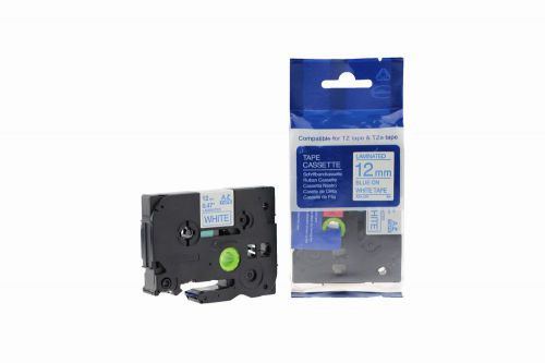 Compatible Brother P-Touch TZe-233 Blue on White also for TZ-233 Label Cassette
