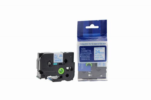 Compatible Brother P-Touch TZe-253 Blue on White also for TZ-253 Label Cassette