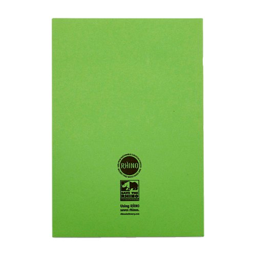RHINO 13 x 9 Oversized Exercise Book 40 Page, Light Blue, Green, F12 (Pack of 10)