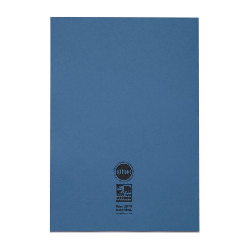 RHINO 13 x 9 Oversized Exercise Book 80 Page, Light Green, B (Pack of 10, Blue, B (Pack of 10, Blue, B (Pack of 50)