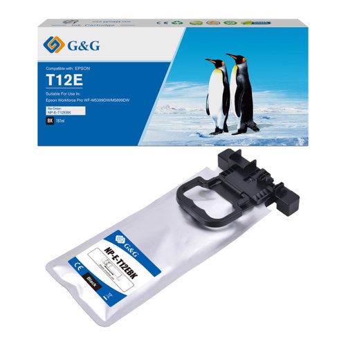 Compatible Epson T12E1 Black High Capacity Ink Cartridge C13T12E140