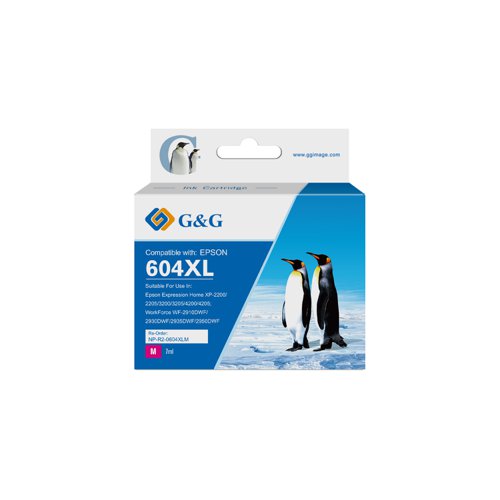 Compatible Epson G+G 604XL Hi Cap Magenta Ink Cartridge C13T10H34010