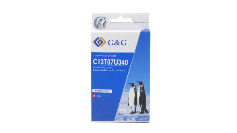 Compatible Epson G+G 407XL C13T07U240 Cyan Ink Ctg