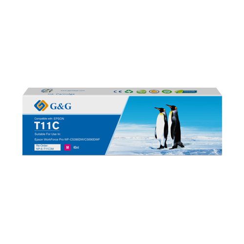 Compatible Epson G+G T11 C13T11C340 Magenta Ink Cartridge