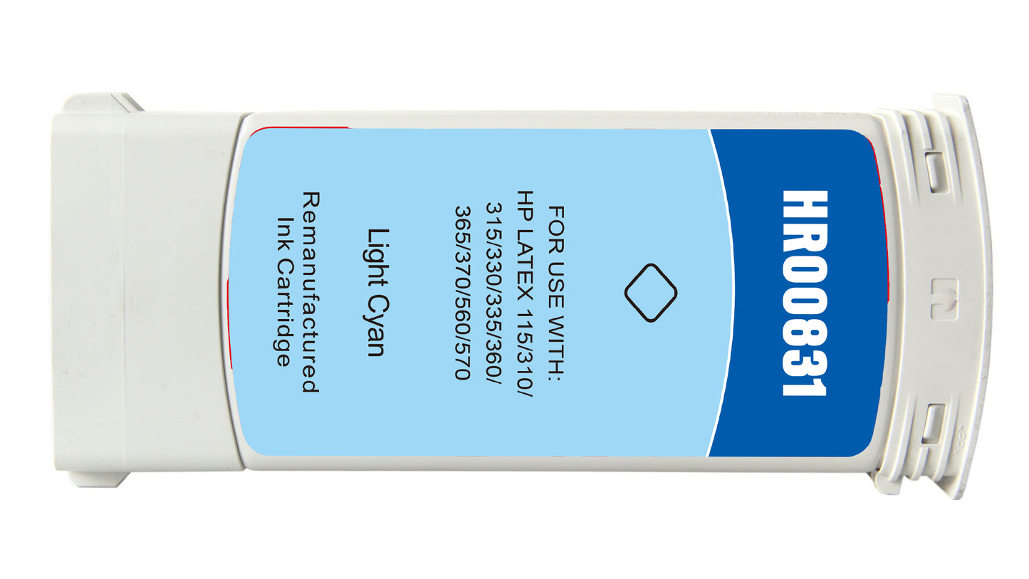 Remanufactured HP G+G 831 Yellow Latex Wide Format Ink Ctg CZ697A HP 831