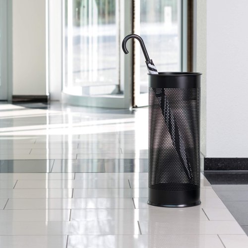 Durable Metal Umbrella Stand Black