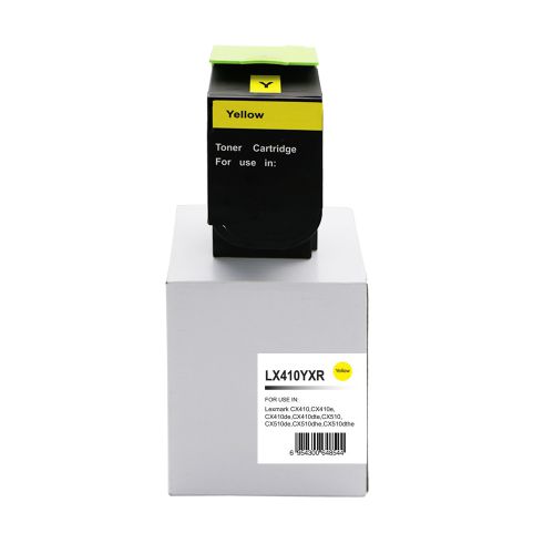 Remanufactured Lexmark CX410Y Yellow Hi Cap 80C2HY0 802HY Toner