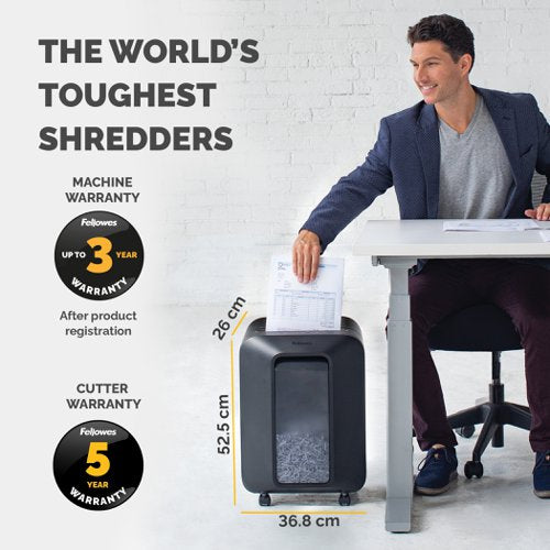 Powershred LX200 Black Shredder (Mini Cut) 230V UK