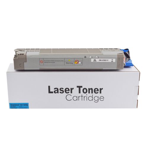 Remanufactured OKI C822C Cyan 44844615 Toner