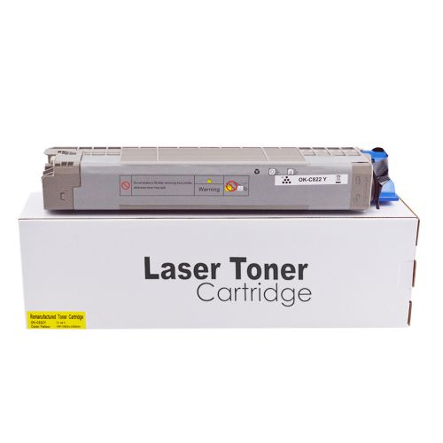Remanufactured OKI C822Y Yellow 44844613 Toner