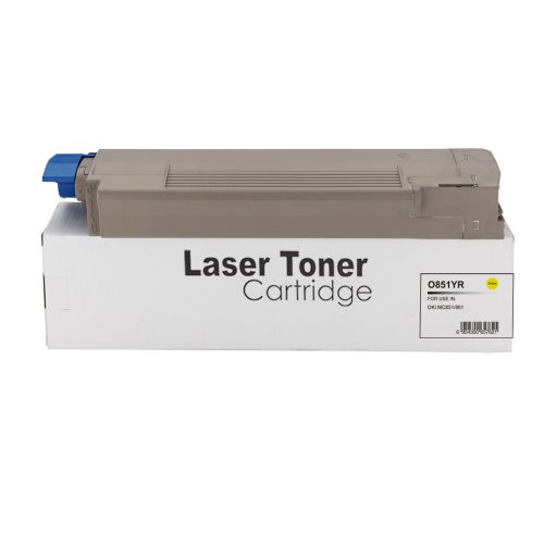 Remanufactured OKI MC851Y Yellow 44059165 Toner
