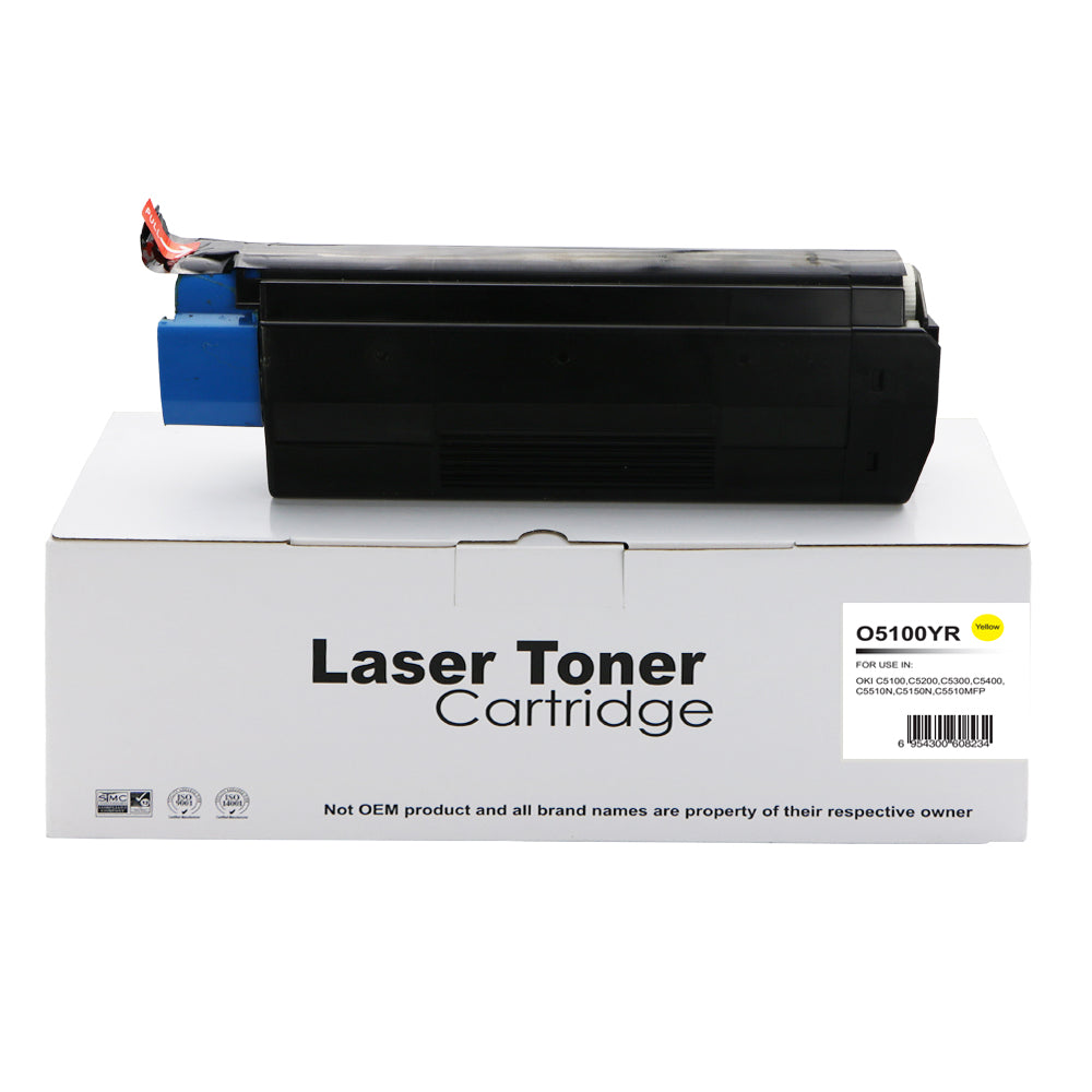 Remanufactured OKI C5300Y Yellow 42127405 Toner