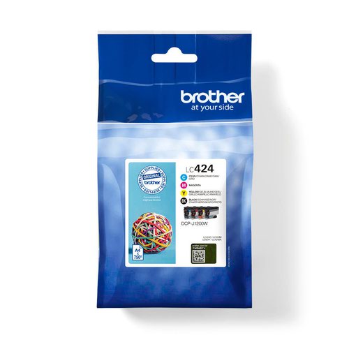 Brother LC424VAL Ink Cartridge Multi Pack BKCMY 4x750 Pages