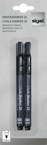 Liquid Chalk Water-Based Marker Black easy wipe 1-2mm bullet tip