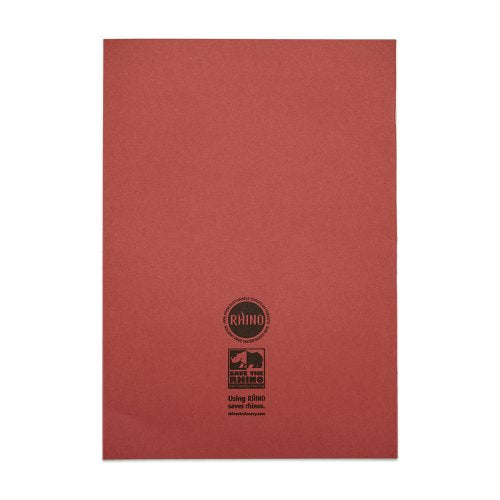 RHINO A4 Exercise Book 48 page, Purple, F12 (Pack of 10, Red, F12 (Pack of 10, Purple, F12 (Pack of 100, Red, F12 (Pack of 100)