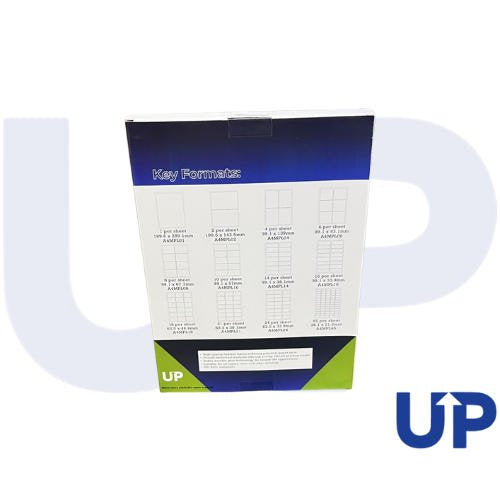 UP A4 Multipurpose Labels 16 Per Sheet 99.1 x 34mm (White) Pk of 100