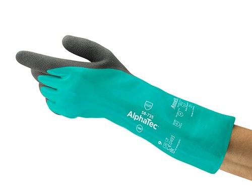 ANSELL ALPHATEC 58-735 SIZE 09, 10 (XL GLOVE PK6