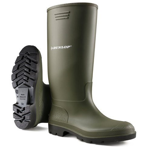 Dunlop Pricemastor PVC Non-Safety Wellington Boot Black 03, Black 04, Black 05, Black 06, Black 07, Black 08, Black 09, Black 10, Black 10.5, Black 11, Black 12, Black 13, Green 03, Green 04, Green 05, Green 06, Green 06.5, Green 07, Green 08, Green 09, Green 10, Green 10.5, Green 11, Green 12, Black 06.5, Green 13