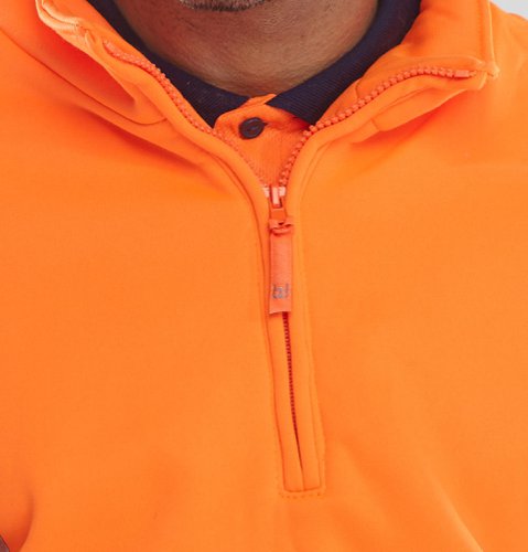 Beeswift Quarter Zipped Sweatshirt Orange L