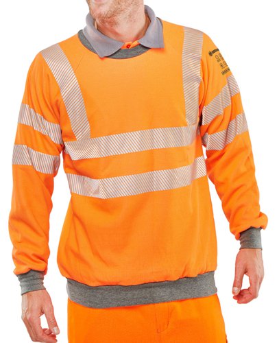 Beeswift Arc Flash GO-RT Sweatshirt Orange 4XL, 5XL, 2XL, 3XL, 6XL, XL