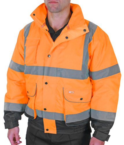 Beeswift Two Tone Constructor Bomber Jacket Orange / Navy 3XL, 4XL, M, 2XL