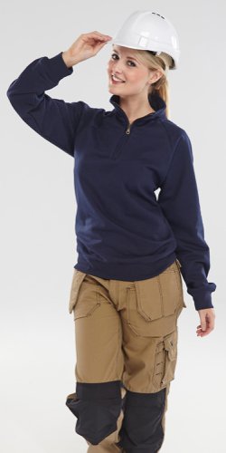 Beeswift Quarter Zip Sweatshirt Navy Blue S