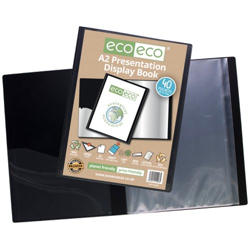 Eco Eco A2 50% Recycled Pocket Presentation Display Book with 40 Pockets - Single