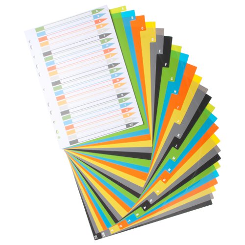 Eco Eco A4 50% Recycled A-Z Index File Dividers - 1 Set of 24