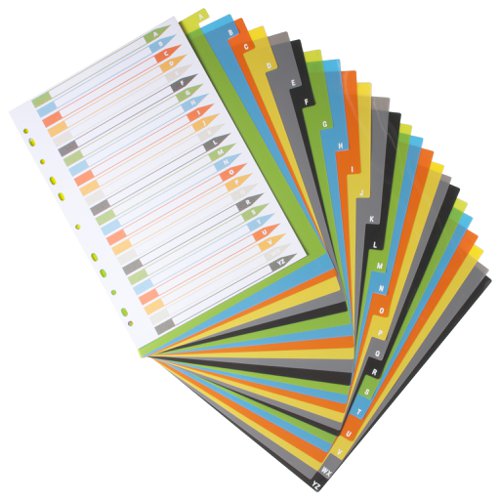 Eco Eco A4 50% Recycled A-Z Wide Index File Dividers - 1 Set of 24