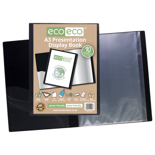 Eco Eco A3 50% Recycled 10 Pocket Presentation Display Book - Single