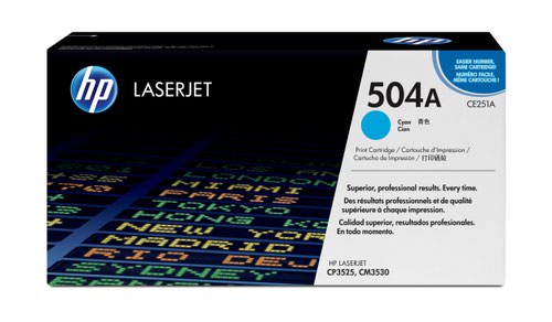 HP CE251A Cyan Toner 7K No.504A CP3525/CM3530