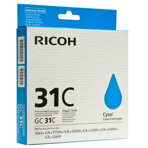 Ricoh GX3300 GC31C Gel Cartridge Cyan 405689