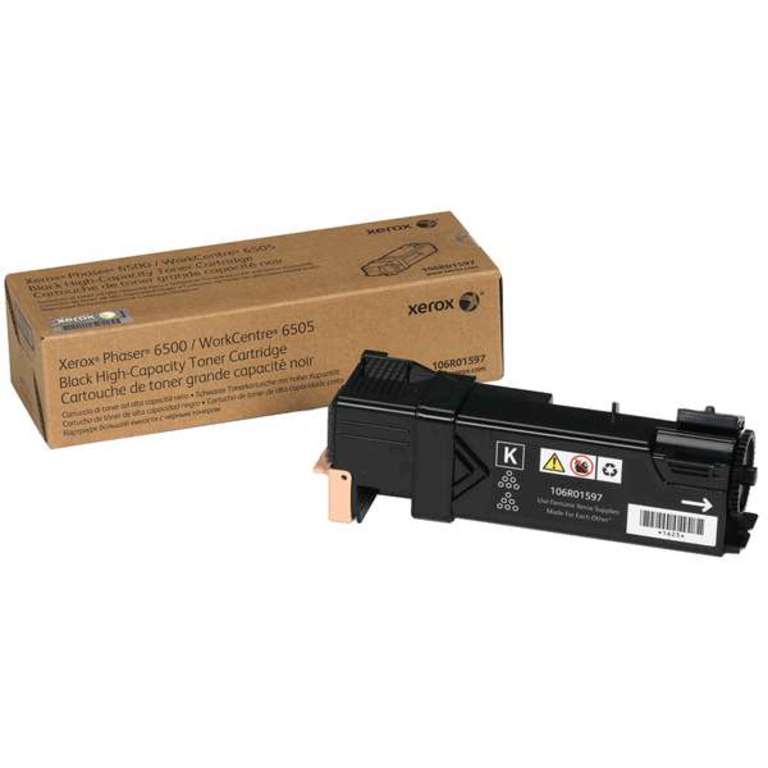 OEM Xerox Phaser 6500 Yellow 106R01596 2500 Pages Original Toner