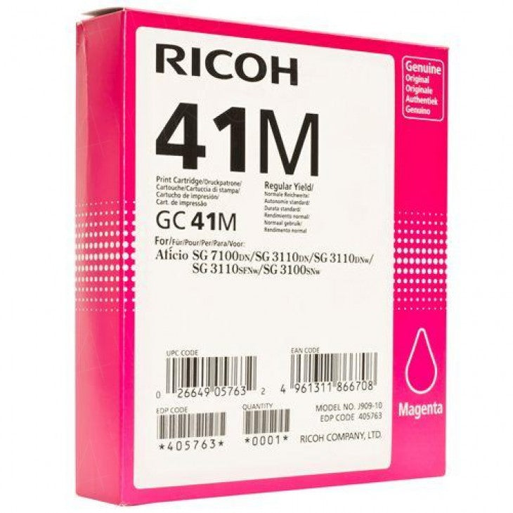 OEM Ricoh SG2100 Cyan Gel Ink Hi Yld GC41C 405762