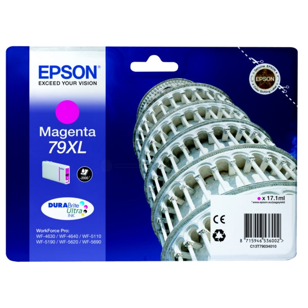 OEM Epson 79XL High Capacity Cyan Ink Cartridge C13T79024010