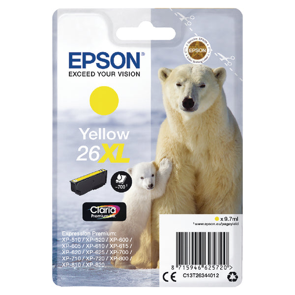 OEM Epson C13T26334012 (26XL) Ink Cartridge Magenta High Capacity XL 700 Pages 9.7ml