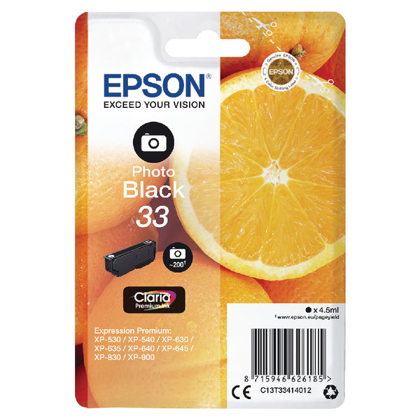 OEM Epson C13T24344012 (24XL) Ink Cartridge Yellow High Capacity 740 Pages 8.7ml
