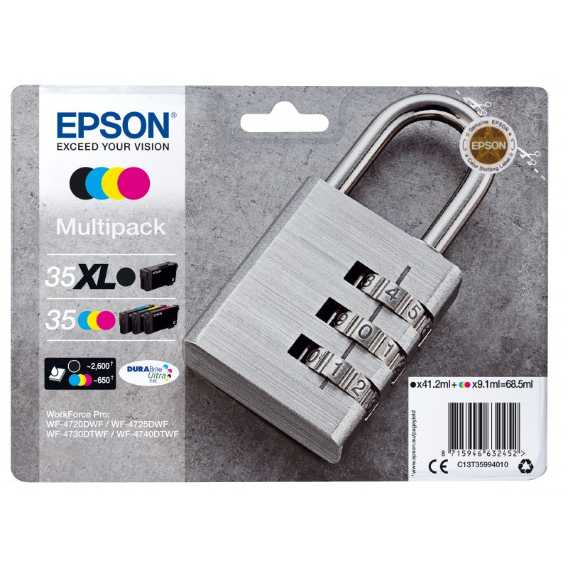 Epson C13T35944010 (35XL) Ink Cartridge Yellow High Capacity 1.9K Pages 20.3ml