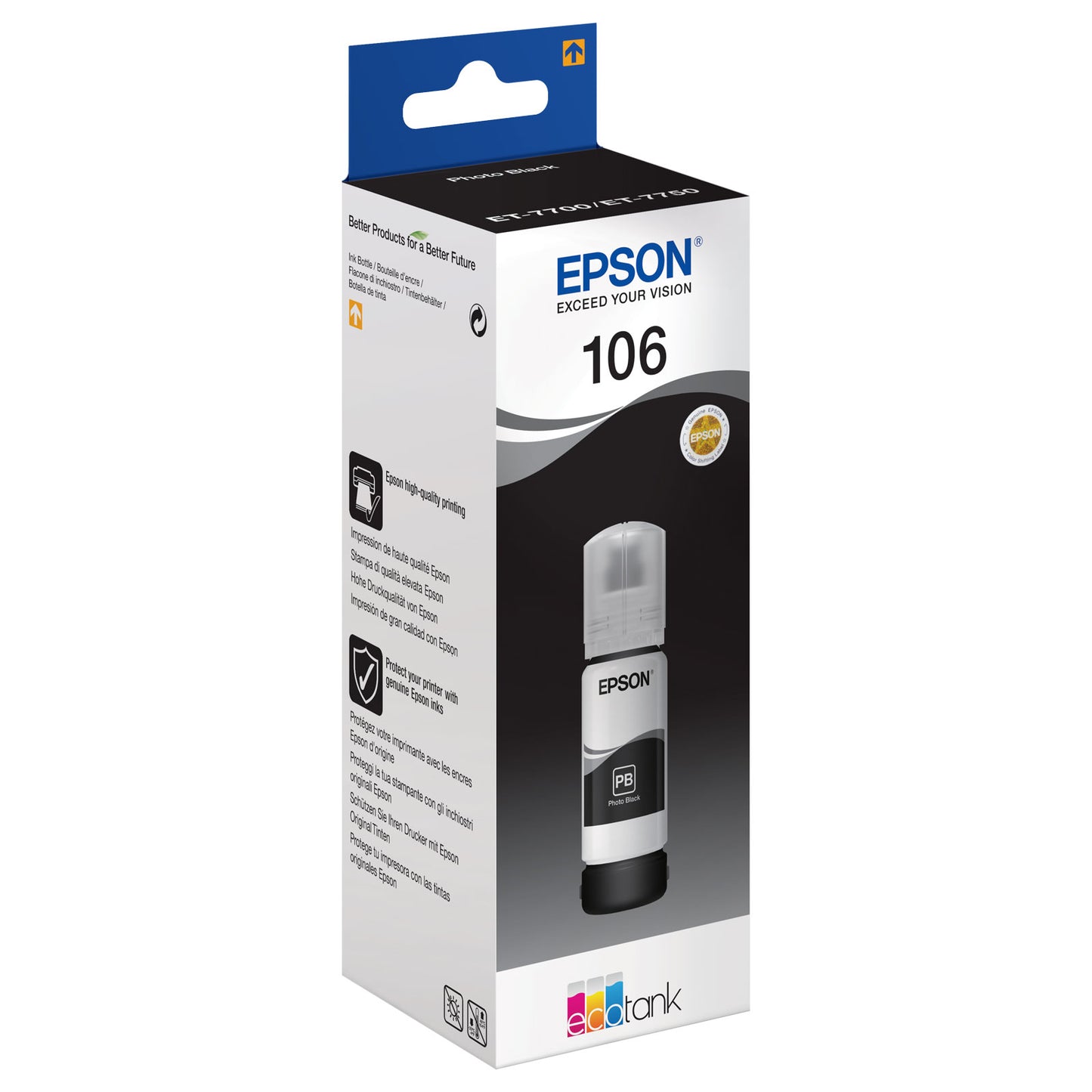 OEM Epson C13T00Q140 (105) Ink Bottle Black 8k Pages 140ml