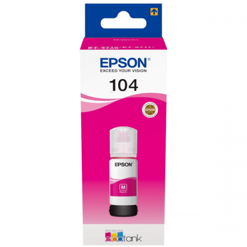 Epson C13T00P340 (104) Ink Bottle Magenta 7.5k Pages 65ml