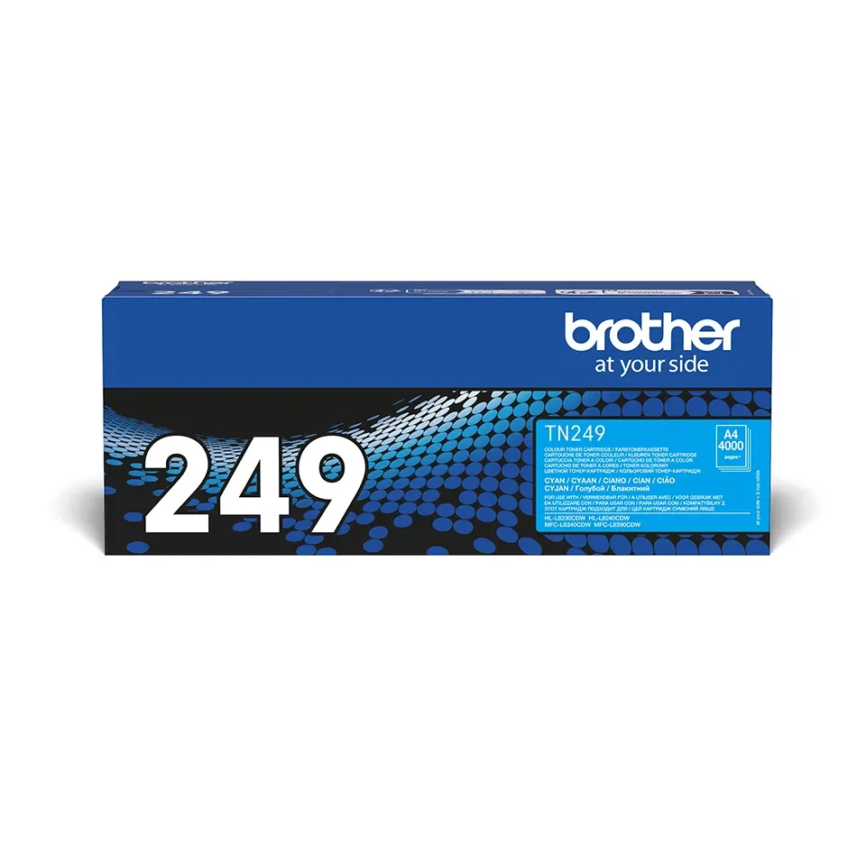 OEM Brother TN249BK Extra High Capacity Black Toner Cartridge - 4500 pages