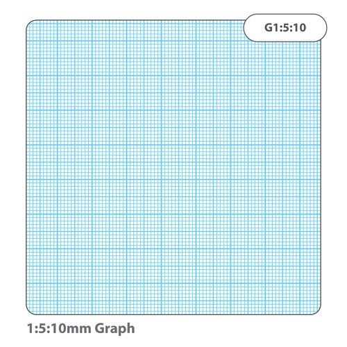 RHINO A4 Graph Paper 500 Leaf, 2:10:20, 1:5:10 Graph Ruling (Pack of 5)