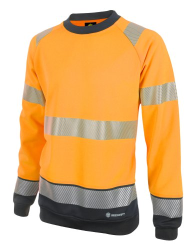 Beeswift High Visibility Two Tone Sweatshirt Orange / Black 3XL, 4XL, M, XL, 2XL