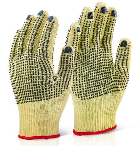 Beeswift Reinforced Glove Medium Weight Dotted Sz 8, 9, 10