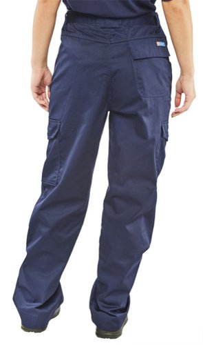 Beeswift Ladies Polycotton Trousers Navy Blue 26, 28, 30, 32, 24, 34, 36, 38, 40, 42, 44, 46, 48