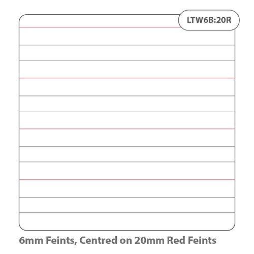 RHINO 6 x 8 Learn to Write Book 32 Page, Red, Wide-Ruled LTW6B:20R (Pack of 100)