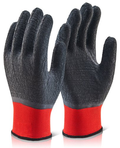 Beeswift Multi-Purpose Fully Coated Latex Polyester Knitted Glove Black M, XL