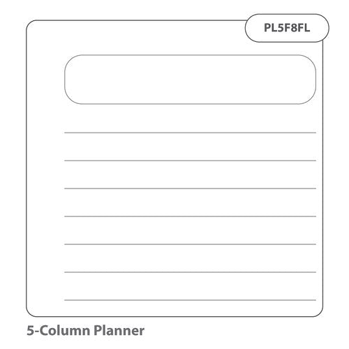 RHINO Desk Pad; 5-Column Planner; A3; 90gsm FSC Paper; 50 Sheets (Pack of 10)